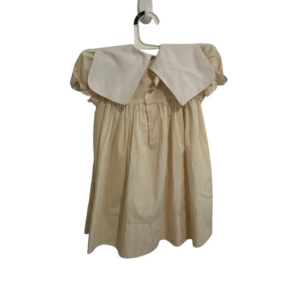 Rosalina Collections Girls' 18M Yellow Vintage Toddler Puff Sleeve Smocked Dress - Picture 4 of 8